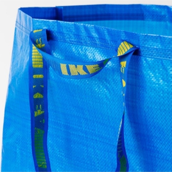 IKEA FRAKTA Ten (10) Large Blue Reusable Shopping Laundry Oversized Tote Bag - Picture 13 of 15